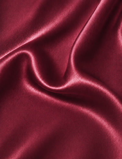 Drap Housse Rouge Éclatant en Soie de Mûrier