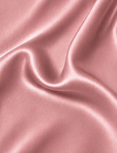 Drap Housse Rose Poudré en Soie de Mûrier