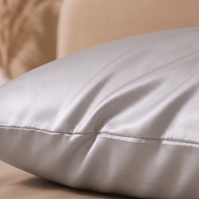 Housse de Couette Gris Argenté en Soie de Mûrier