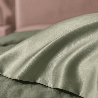 Drap Housse Vert Clair en Soie de Mûrier